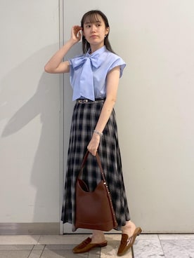 「アイテム（バレッタ/ヘアクリップ）」を使った、ゆたさん（レディース・155cm・20代）の夏コーディネート