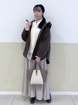 「ROPE' PICNIC（ロペピクニック）のアイテム」を使った、ゆたさん（レディース・155cm）の秋コーディネート