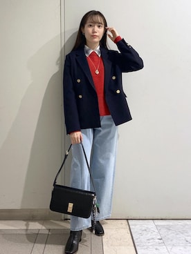 「アイテム（キーホルダー）」を使った、ゆたさん（レディース・155cm）の秋コーディネート