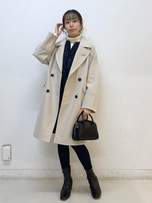 セール】キーネックツイードジャンパースカート ワンピース/着丈が