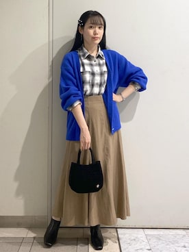「アイテム（ヘアピン）」を使った、ゆたさん（レディース・155cm）の秋コーディネート