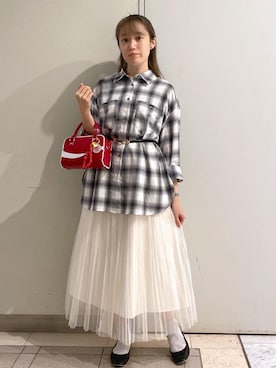 「アイテム（バレエシューズ）」を使った、ゆたさん（レディース・155cm・20代）の夏コーディネート