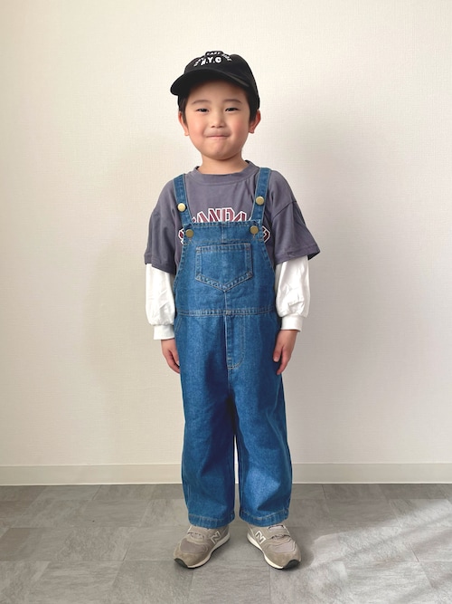 papas オーバーオール デニム バッグデザインがかわいい papas