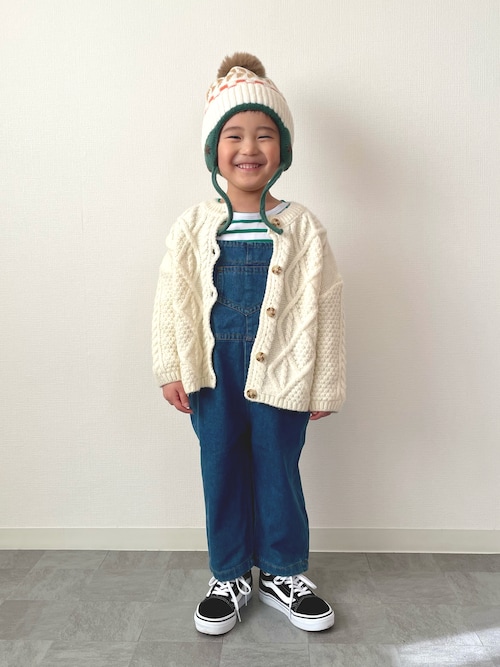 セール】【 Bambin / ボンバン 】 ノルディック柄 ポンポン付き