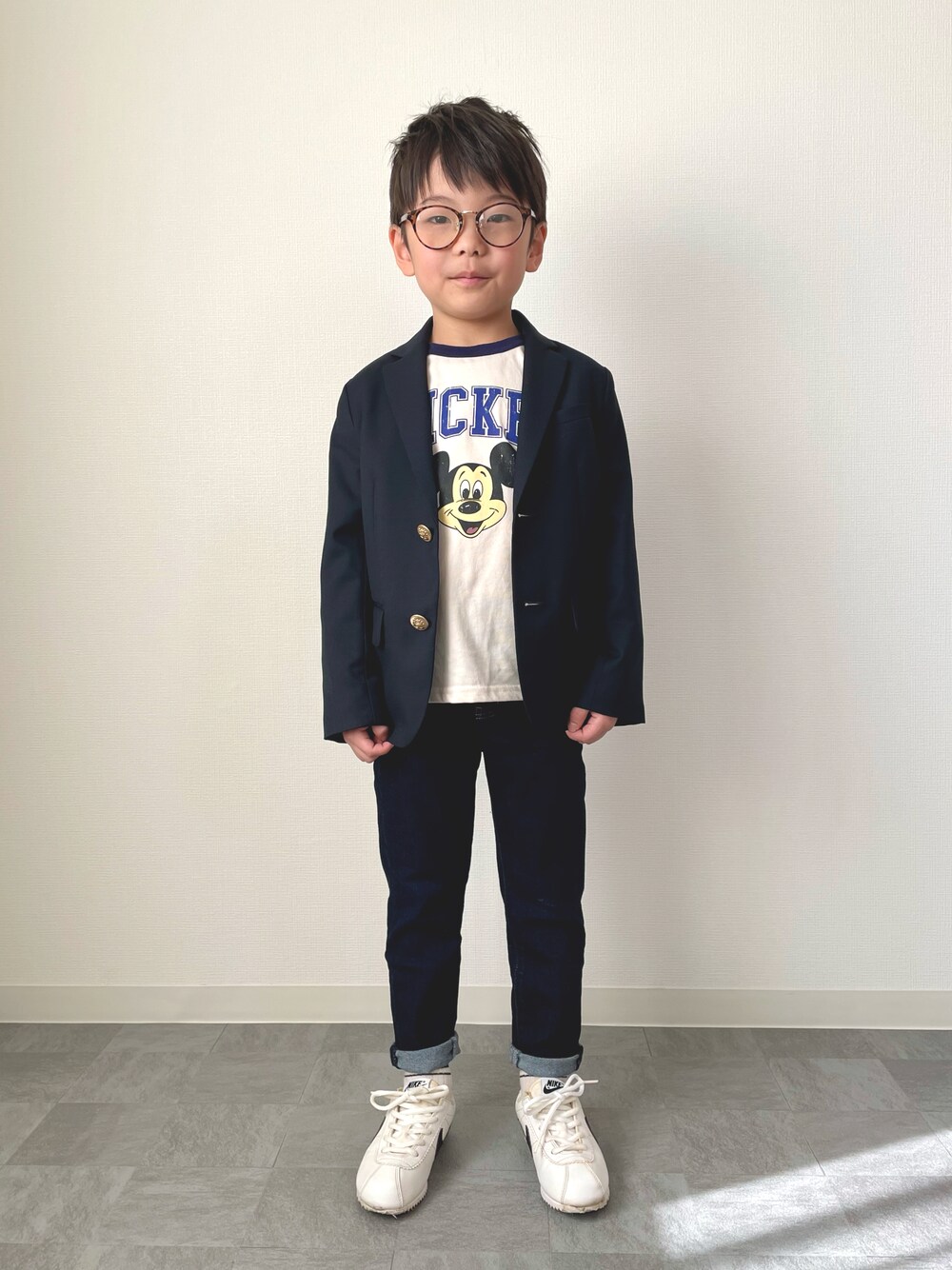 OQNO キッズ デニムスーツ セットアップ 110cm OQNO キッズ デニムスーツ セットアップ 110cm