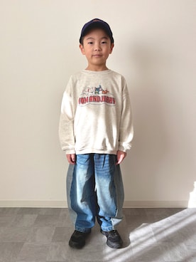 「BREEZE（ブリーズ）のアイテム」を使った、mitsu_taiさん（キッズ・120cm）の冬コーディネート