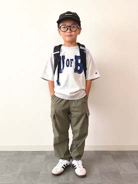 「FreshService（フレッシュサービス）のアイテム」を使った、mitsu_taiさん（キッズ・122cm）の夏コーディネート