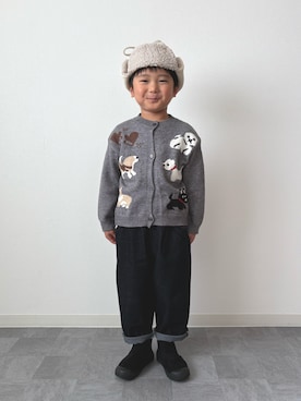 「アイテム（キャップ）」を使った、mitsu_taiさん（キッズ・110cm）の秋コーディネート