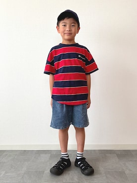 「BREEZE（ブリーズ）のアイテム」を使った、mitsu_taiさん（キッズ・120cm）の夏コーディネート