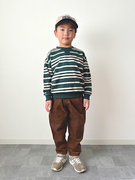 「アイテム（スウェット）」を使った、mitsu_taiさん（キッズ・120cm）の秋コーディネート