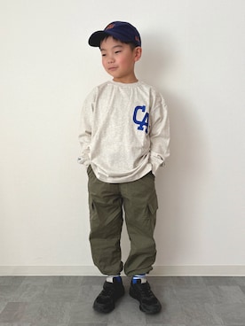 「Bambin（ボンバン）のアイテム」を使った、mitsu_taiさん（キッズ・120cm）の春コーディネート