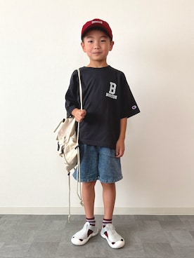 「アイテム（Tシャツ/カットソー）」を使った、mitsu_taiさん（キッズ・122cm）の夏コーディネート