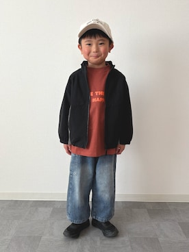 「p.premier（ピードットプルミエ）のアイテム」を使った、mitsu_taiさん（キッズ・110cm）の春コーディネート