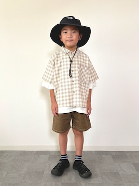 「KEEN（キーン）のアイテム」を使った、mitsu_taiさん（キッズ・122cm）の夏コーディネート