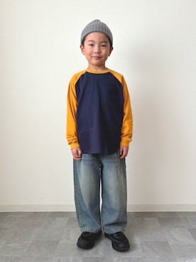 「アイテム（トップス）」を使った、mitsu_taiさん（キッズ・120cm）の秋コーディネート