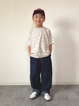 「devirock（デビロック）のアイテム」を使った、mitsu_taiさん（キッズ・122cm）の夏コーディネート