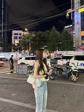 「アイテム（シャツ/ブラウス）」を使った、ayaさん（レディース・160cm）の夏コーディネート