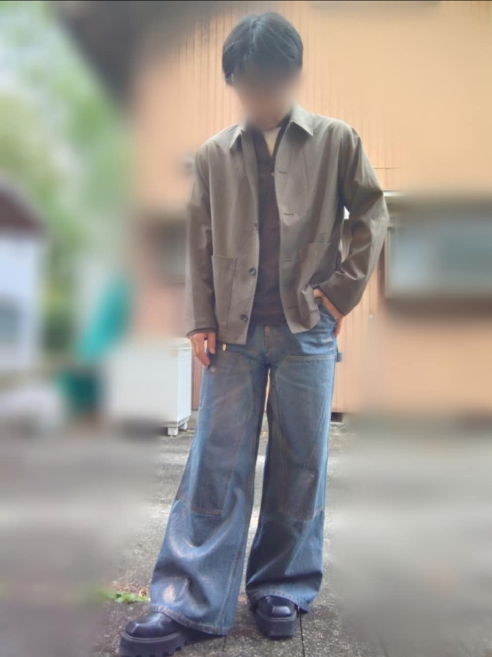 CLEL】Specially Processed Double Knee Denim Pants/特殊加工