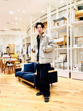 「アイテム（テーラードジャケット）」を使った、Naokiさん（メンズ・187cm）の冬コーディネート