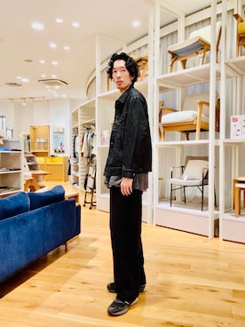 「アイテム（デニムジャケット）」を使った、Naokiさん（メンズ・187cm）の夏コーディネート