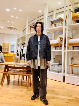 「アイテム（テーラードジャケット）」を使った、Naokiさん（メンズ・187cm）の秋コーディネート