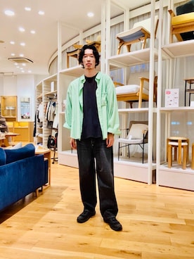 「アイテム（デニムパンツ）」を使った、Naokiさん（メンズ・187cm）の夏コーディネート