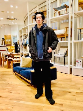 「URBAN RESEARCH DOORS（アーバンリサーチドアーズ）のURD 裏ボアナイロンブルゾン（ブルゾン）」を使った、Naokiさん（メンズ・187cm）の冬コーディネート