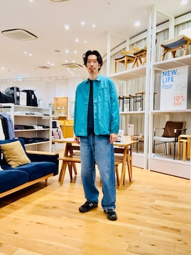 「MARMOT（マーモット）の『別注』Marmot×DOORS　COACH SHIRTS JACKET（その他アウター、グリーン系）」を使った、Naokiさん（メンズ・187cm）の春コーディネート