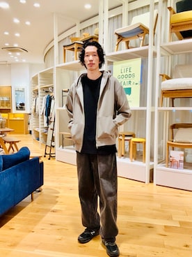 「アイテム（パーカー）」を使った、Naokiさん（メンズ・187cm）の秋コーディネート