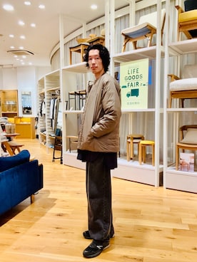 「アイテム（その他アウター）」を使った、Naokiさん（メンズ・187cm）の秋コーディネート