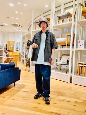 「アイテム（シャツ/ブラウス）」を使った、Naokiさん（メンズ・187cm）の夏コーディネート