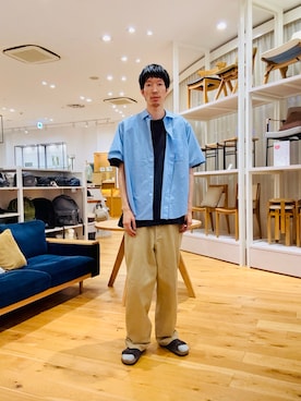 「FORK&SPOON（フォークアンドスプーン）のアイテム」を使った、Naokiさん（メンズ・187cm）の夏コーディネート