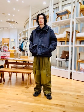 「アイテム（ブルゾン）」を使った、Naokiさん（メンズ・187cm）の冬コーディネート