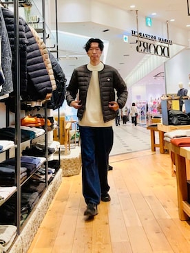 「アイテム（その他アウター、グリーン系）」を使った、Naokiさん（メンズ・187cm）の秋コーディネート
