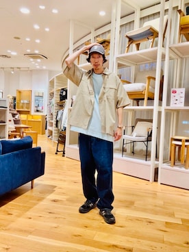 「アイテム（シャツ/ブラウス）」を使った、Naokiさん（メンズ・187cm）の夏コーディネート