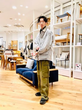 「アイテム（ジャケット/アウター）」を使った、Naokiさん（メンズ・187cm）の冬コーディネート