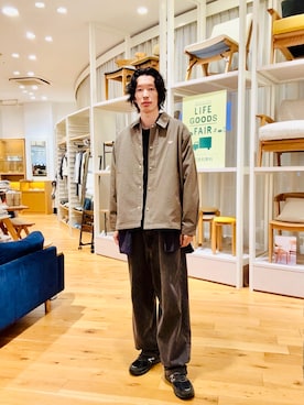 「アイテム（テーラードジャケット）」を使った、Naokiさん（メンズ・187cm）の秋コーディネート
