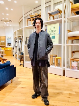 「アイテム（ジャケット/アウター）」を使った、Naokiさん（メンズ・187cm）の秋コーディネート