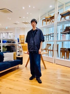 「EKAL（エカル）のアイテム」を使った、Naokiさん（メンズ・187cm）の夏コーディネート