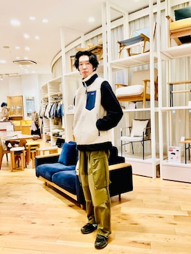 「アイテム（ジャケット/アウター）」を使った、Naokiさん（メンズ・187cm）の冬コーディネート
