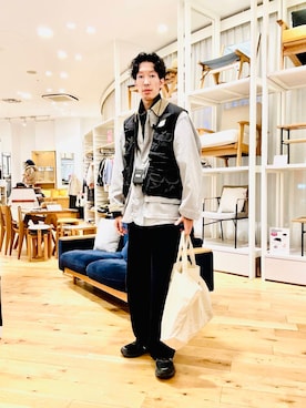 「アイテム（ジャケット/アウター）」を使った、Naokiさん（メンズ・187cm）の冬コーディネート