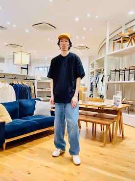 「HANES（ヘインズ）のアイテム」を使った、Naokiさん（メンズ・187cm）の春コーディネート