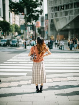 「kate spade new york（ケイトスペード ニューヨーク）のアイテム」を使った、ayu.さん（レディース・155cm）の秋コーディネート