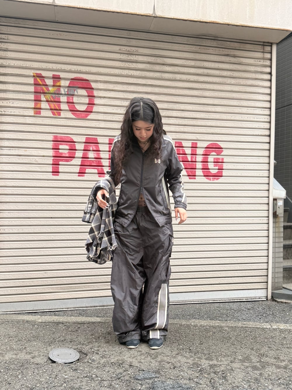 Needles トラックパンツ　Lサイズ グレー✖️ホワイト Needles トラックパンツ Lサイズ グレー✖️ホワイト 楽天市場