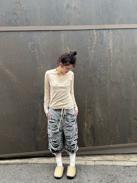 「DANKE SCHON（ダンケシェーン）のアイテム」を使った、白石 凜さん（レディース・164cm）の夏コーディネート