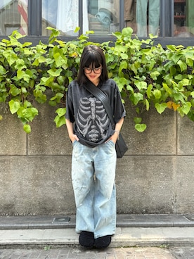 「DANKE SCHON（ダンケシェーン）のアイテム」を使った、白石 凜さん（レディース・164cm）の夏コーディネート