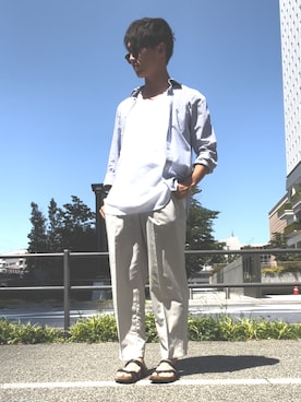 「無印良品コーデ」｜nachiさん（メンズ・174cm）の春コーディネート