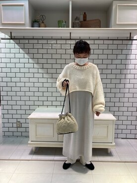 「PUAL CE CIN（ピュアルセシン）のアイテム（アンサンブル）」を使った、chihakoさん（レディース・155cm）の秋コーディネート