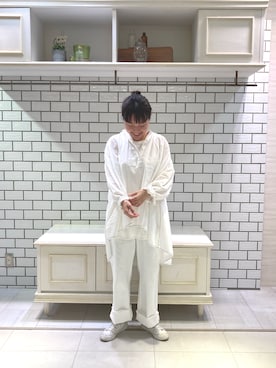 「ホワイト×コーデ」｜chihakoさん（レディース・155cm）の春コーディネート