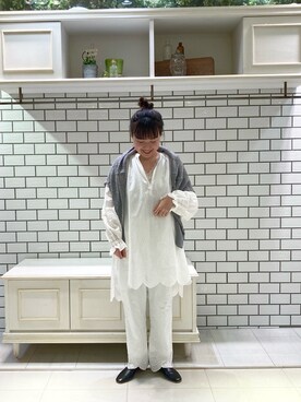 「ホワイト×コーデ」｜chihakoさん（レディース・155cm）の春コーディネート